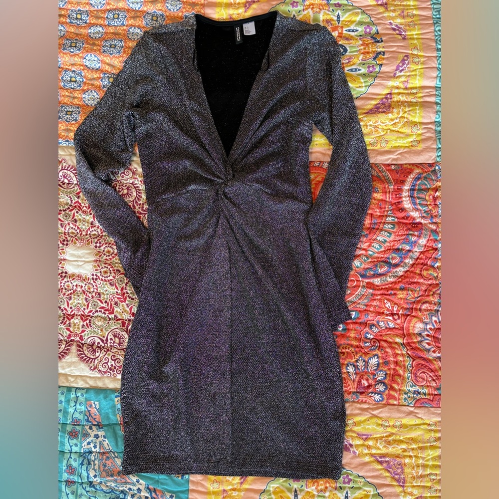 Divided brand dress with sparkle